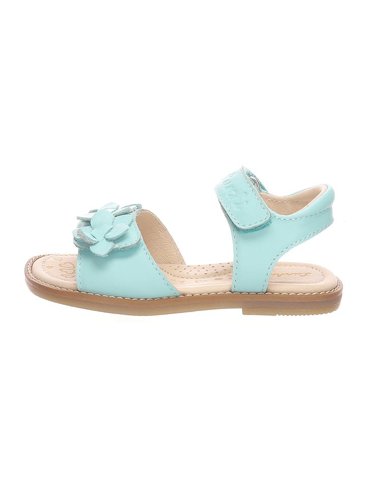 Lurchi Skórzane sandały "Zehra" w kolorze turkusowym rozmiar: 38