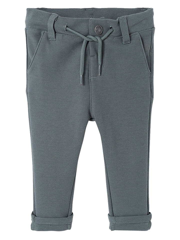 vertbaudet Spodnie w kolorze niebiesko-szarym rozmiar: 74