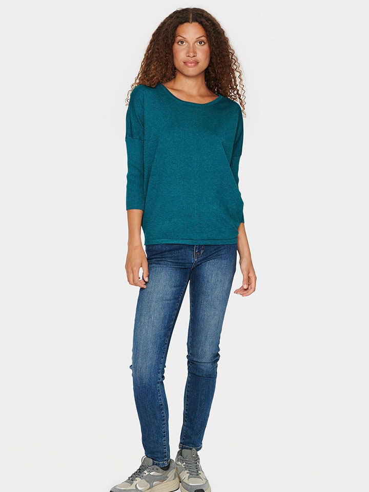 SAINT TROPEZ Sweter "Saint Tropez" w kolorze morskim rozmiar: L