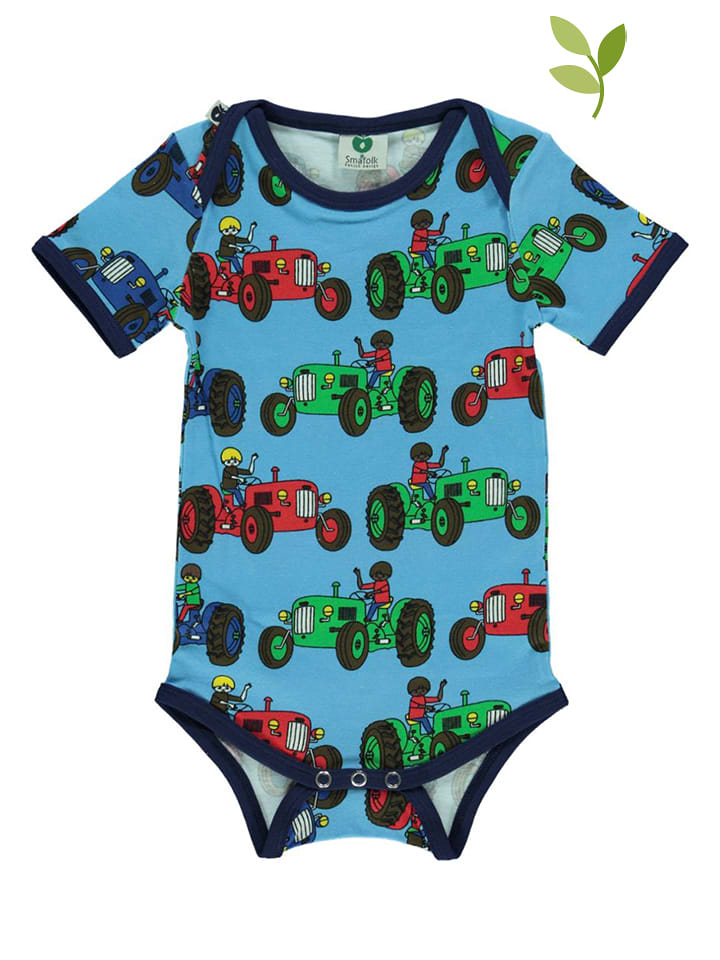 Body "Tractor" w kolorze błękitnym