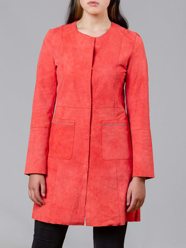 Isaco und Kawa Skórzana sukienka w kolorze pomarańczowym rozmiar: 34