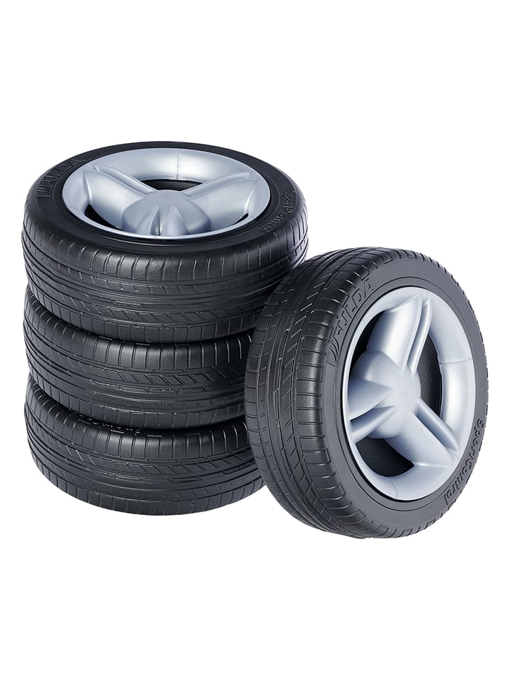 BIG Koła cichobieżne (4 szt.) "Bobby Car" w kolorze czarnym - 12 m+ rozmiar: onesize