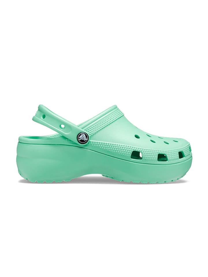 Crocs Chodaki "Platform" w kolorze zielonym rozmiar: 37/38