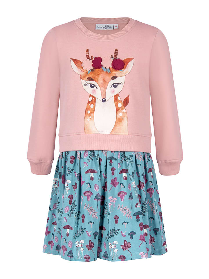 happy girls by Eisend Sukienka w kolorze jasnoróżowo-błękitnym rozmiar: 152