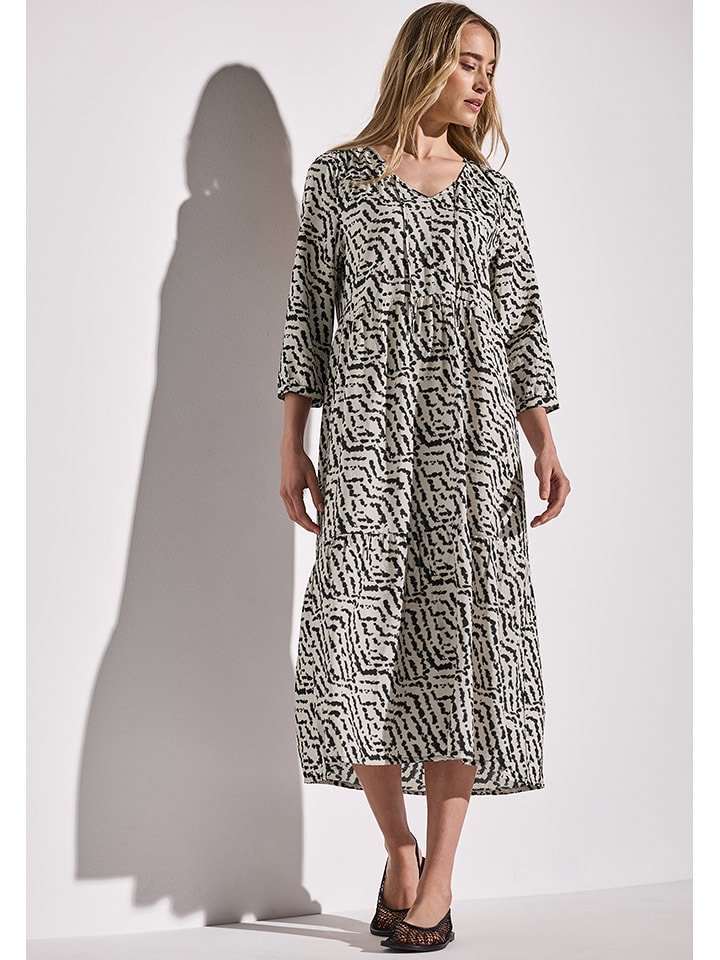 Street One Sukienka w kolorze beżowo-czarnym rozmiar: 40