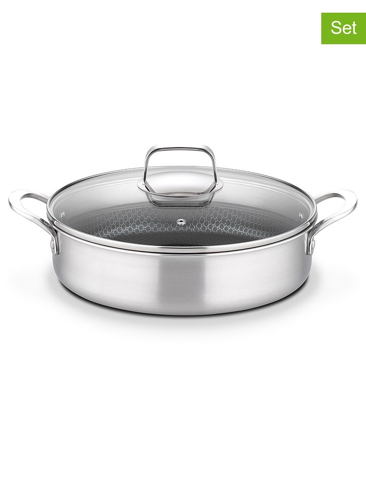 GSW 2-częściowy zestaw "Inoxxa" w kolorze srebrnym - Ø 28 cm rozmiar: onesize