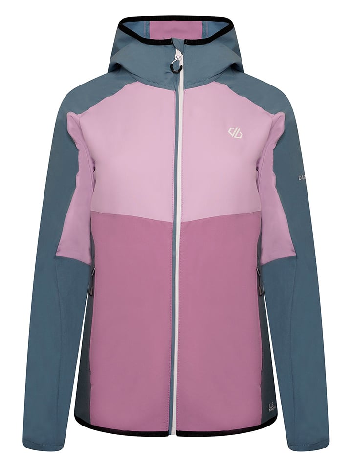 Kurtka softshellowa Zipp-Off "Duplicity II" w kolorze jasnoróżowo-błękitnym