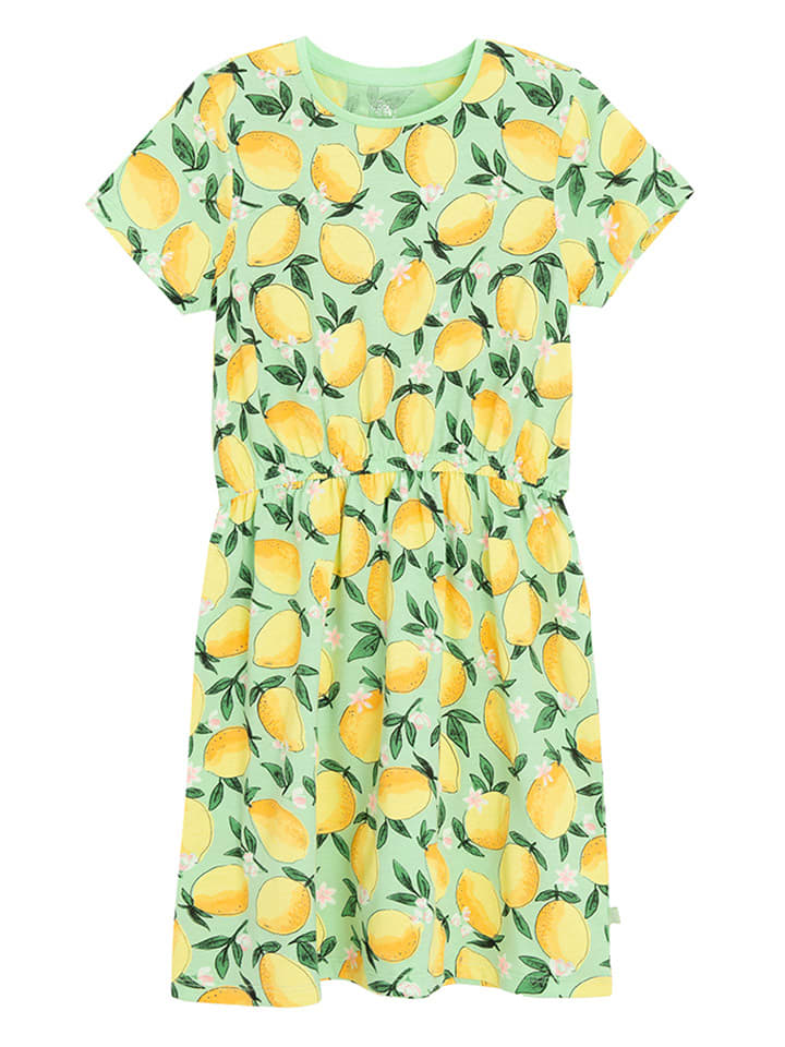 COOL CLUB Sukienka w kolorze zielono-żółtym rozmiar: 110