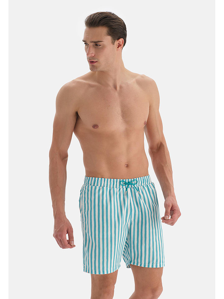 Dagi Szorty kąpielowe w kolorze turkusowo-białym rozmiar: XL