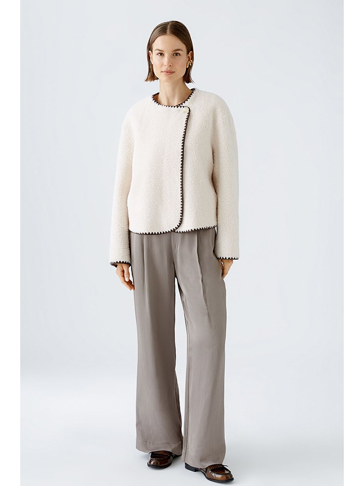 Oui Kurtka przejściowa w kolorze brązowo-kremowym rozmiar: 36