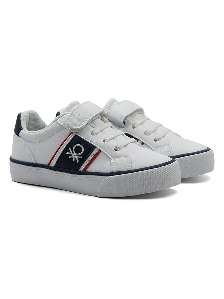 Sneakersy w kolorze biało-granatowym