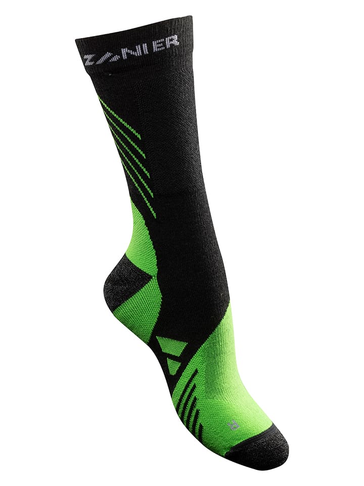 Zanier Skarpety turystyczne w kolorze czarno-zielonym rozmiar: L