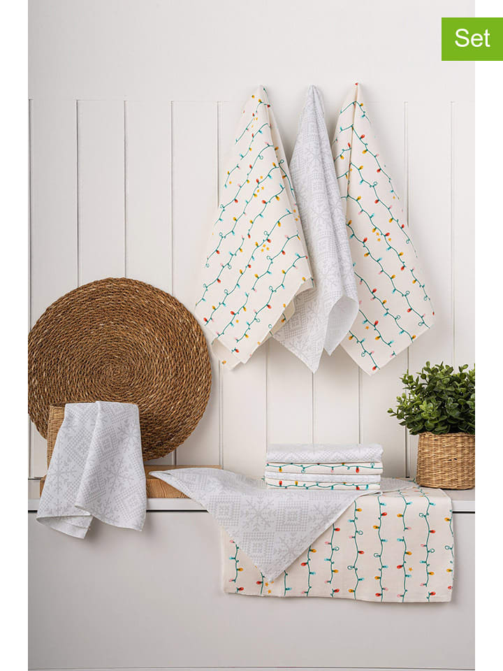 Elizabed Ściereczki (10 szt.) w kolorze szaro-kremowym do naczyń rozmiar: 35x70 cm