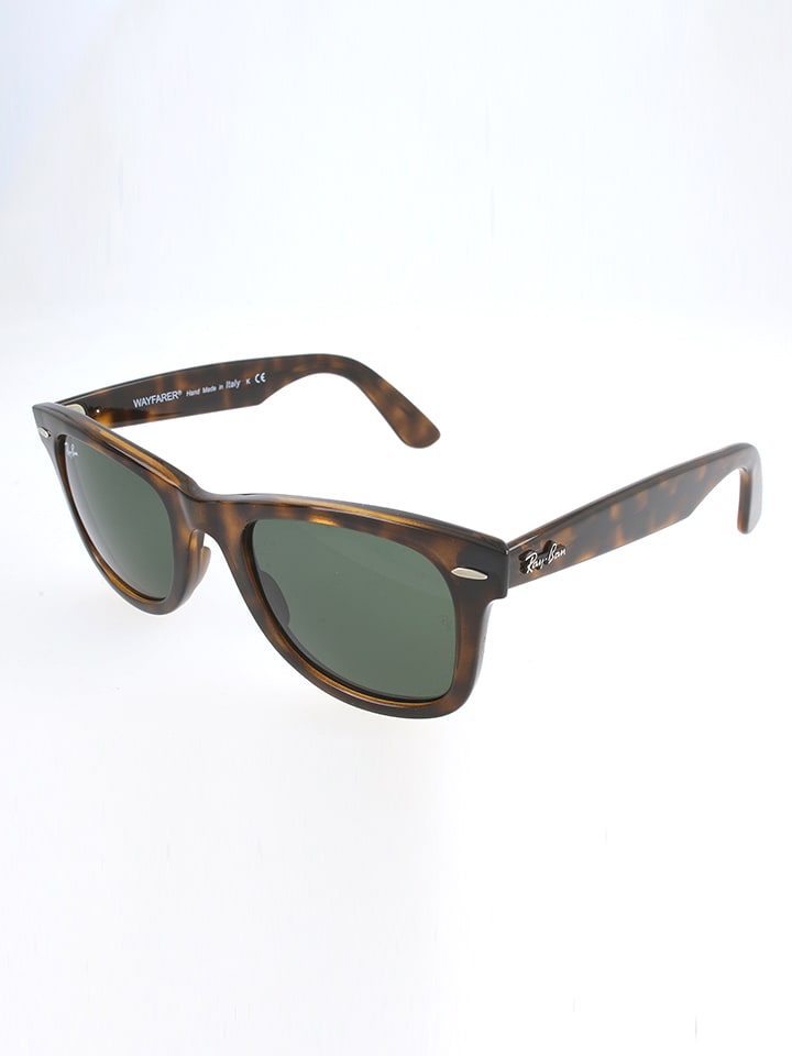Ray Ban Okulary przeciwsłoneczne unisex w kolorze brązowo-zielonym rozmiar: 50