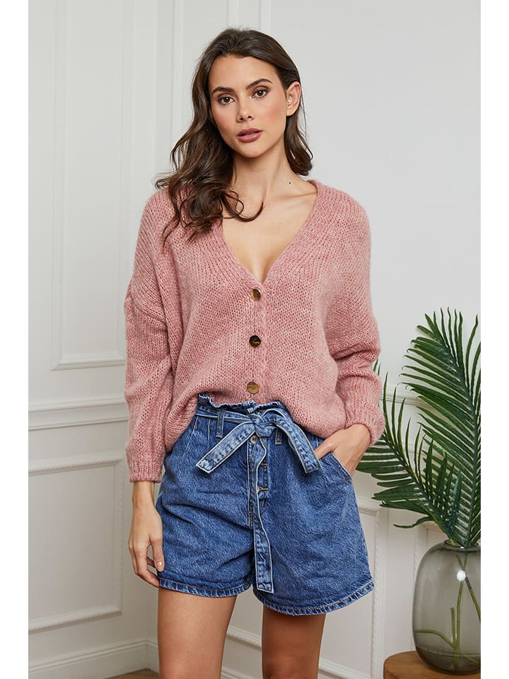 So Cachemire Kardigan "Fulu" w kolorze jasnoróżowym rozmiar: XL