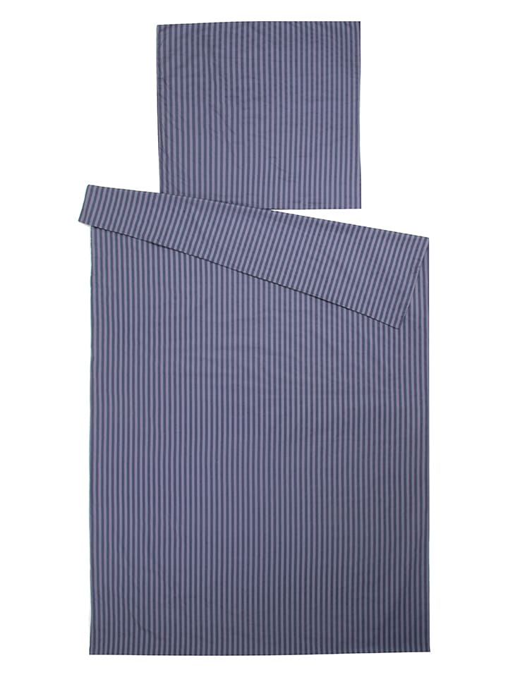 avance Komplet pościeli satynowej w kolorze niebieskoszarym rozmiar: 135x200 cm