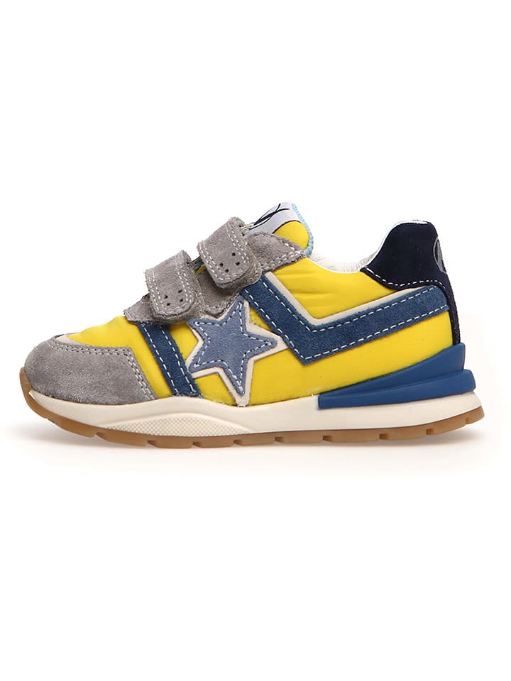 Naturino Sneakersy "Evon" w kolorze żółto-szaro-granatowym rozmiar: 24