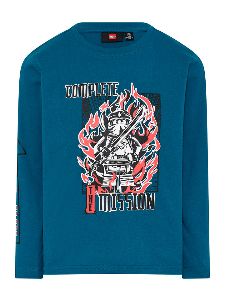 LEGO Koszulka "LEGO Ninjago" w kolorze niebieskim rozmiar: 110