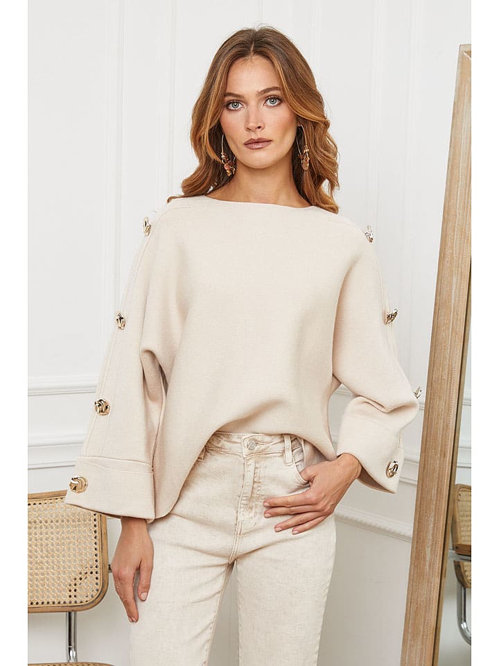 Joséfine Sweter "Marole" w kolorze beżowym rozmiar: S