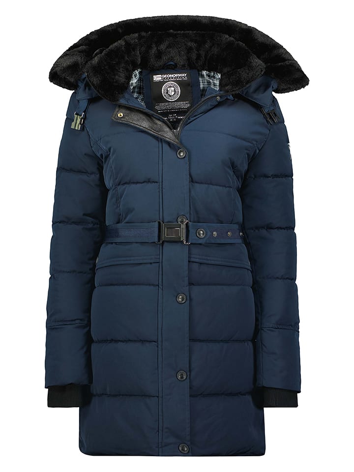 Płaszcz pikowany "Bettino" w kolorze granatowym