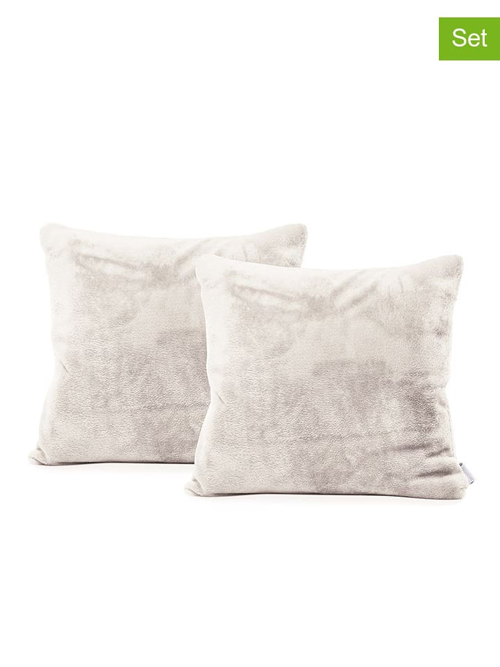 Poszewka na poduszkę (2 szt.) w kolorze kremowym