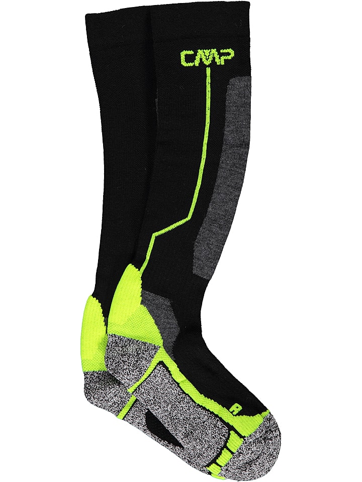 CMP Skarpety narciarskie w kolorze czarno-zielonym rozmiar: 31/33