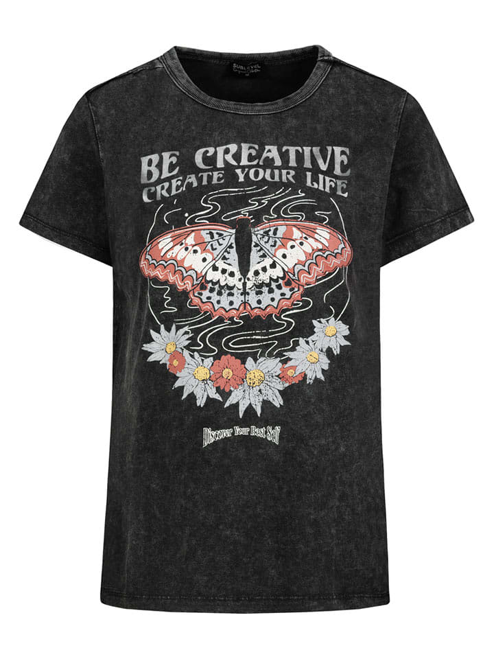 Sublevel Koszulka w kolorze antracytowym rozmiar: L