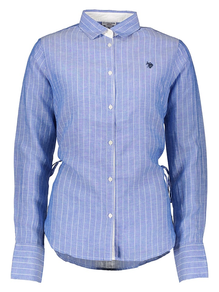 Bluzka "Ruth" w kolorze niebiesko-białym