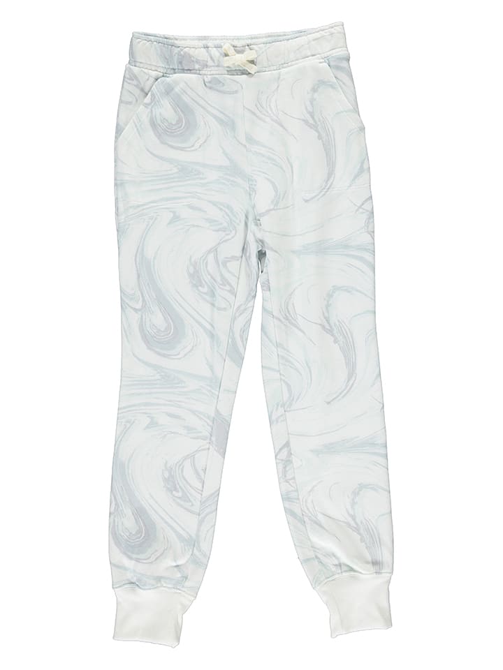 Spodnie dresowe w kolorze jasnoszaro-błękitno-białym