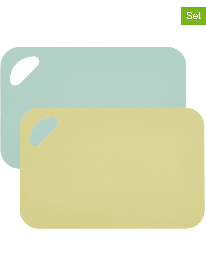 Maty (2 szt.) w kolorze jasnozielonym i miętowym do krojenia - 29 x 19 cm