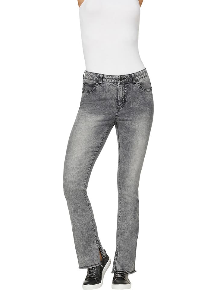 Heine Dżinsy - Skinny fit - w kolorze szarym rozmiar: 46