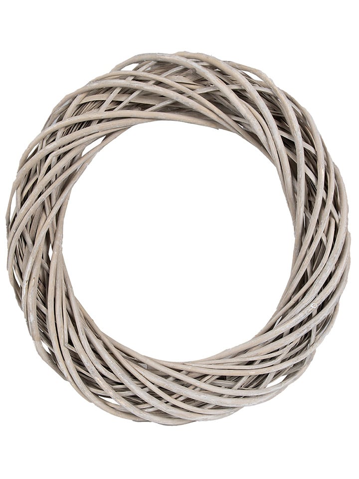 Clayre & Eef Dekoracyjny wieniec w kolorze beżowym - 9 x Ø 50 cm rozmiar: onesize