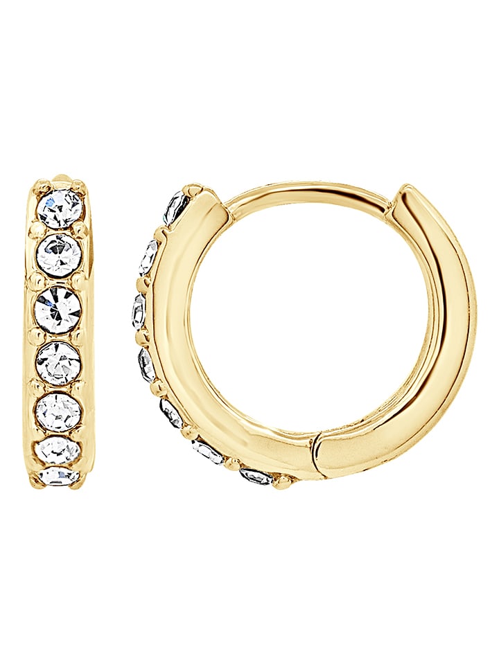 Wishlist Pozłacane kolczyki-kreole z cyrkoniami rozmiar: onesize