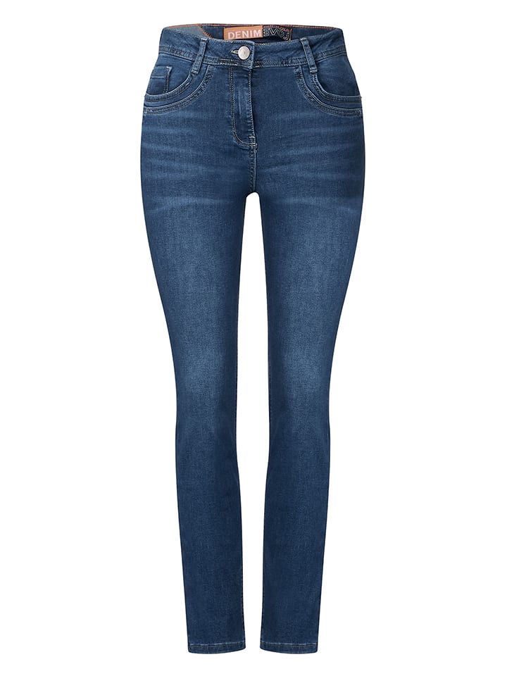 Cecil Dżinsy "Toronto" - Skinny fit - w kolorze niebieskim rozmiar: W28/L28