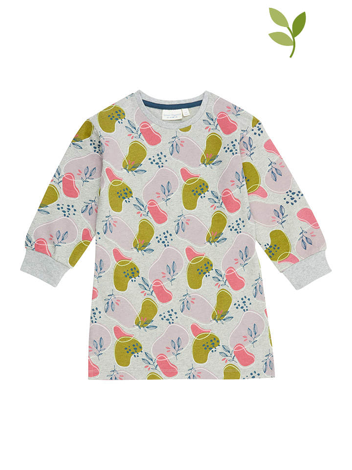 Sukienka dresowa w kolorze szarym ze wzorem