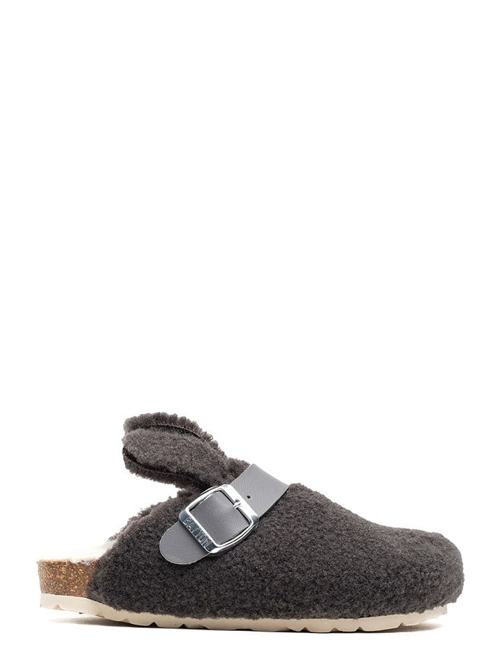 Wełniane kapcie "Alpine" w kolorze grafitowym