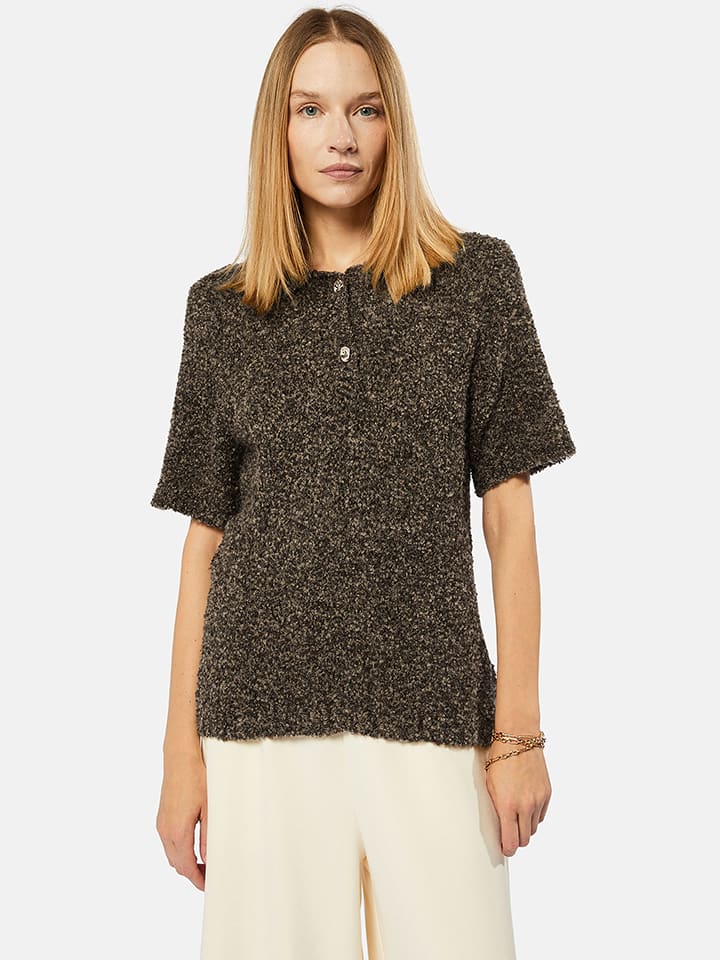 Rodier Sweter polo w kolorze brązowym rozmiar: XL