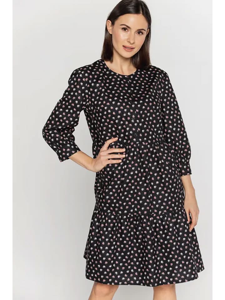 Bialcon Sukienka w kolorze czarnym ze wzorem rozmiar: 42