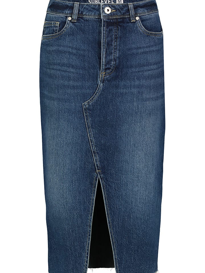 Sublevel Spódnica dżinsowa w kolorze granatowym rozmiar: XL