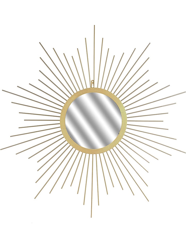 Rétro Chic Lustro ścienne w kolorze złotym - Ø 66 cm rozmiar: onesize