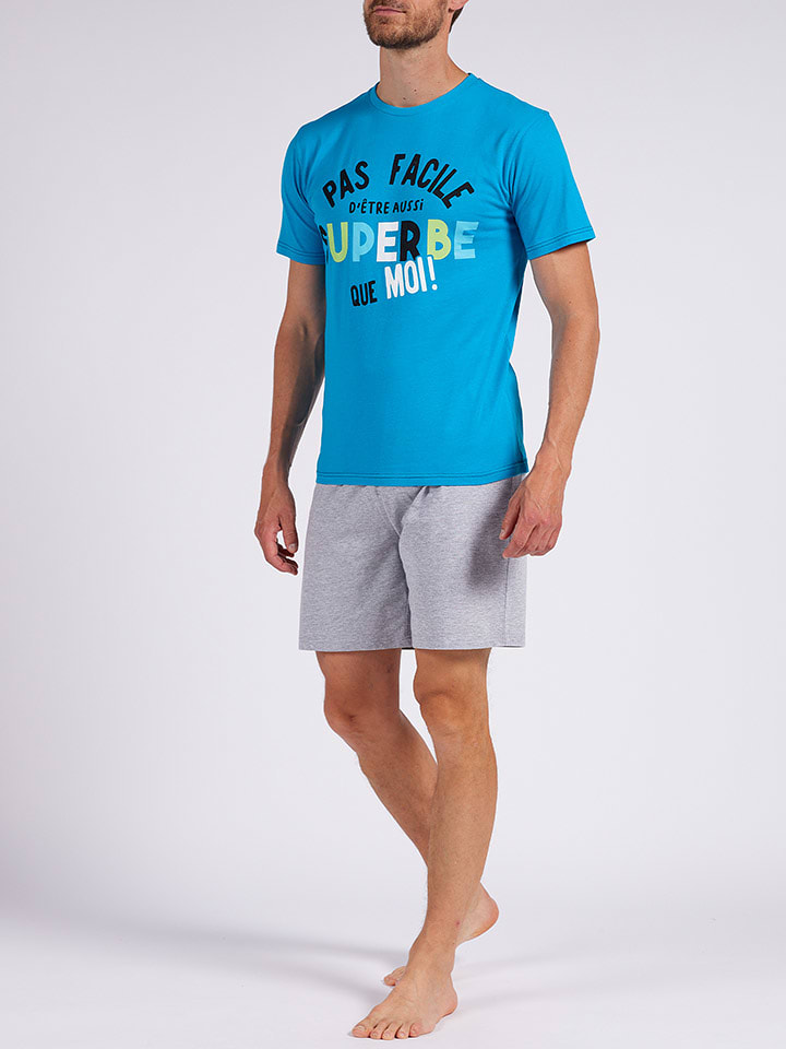 Daniel Hechter Piżama w kolorze niebiesko-szarym rozmiar: S