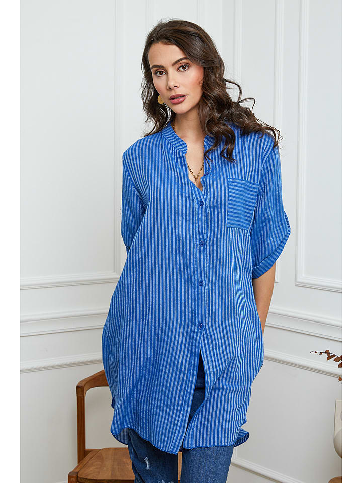 La Compagnie Du Lin Tunika w kolorze niebieskim rozmiar: S