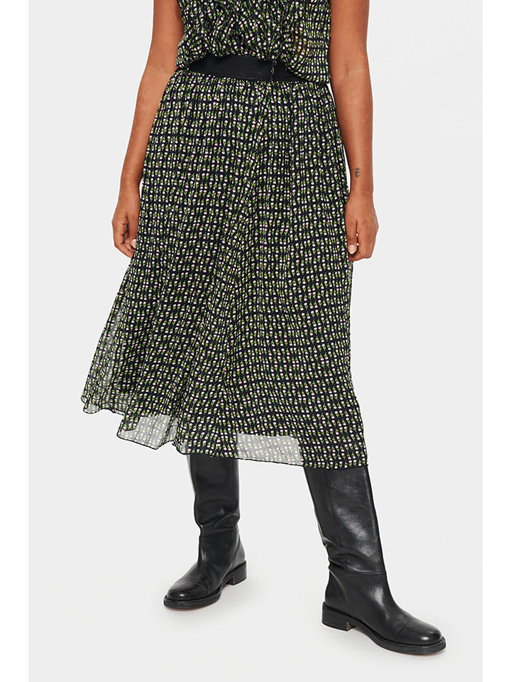 SAINT TROPEZ Spódnica "Saint Tropez" w kolorze czarno-zielonym rozmiar: XXL