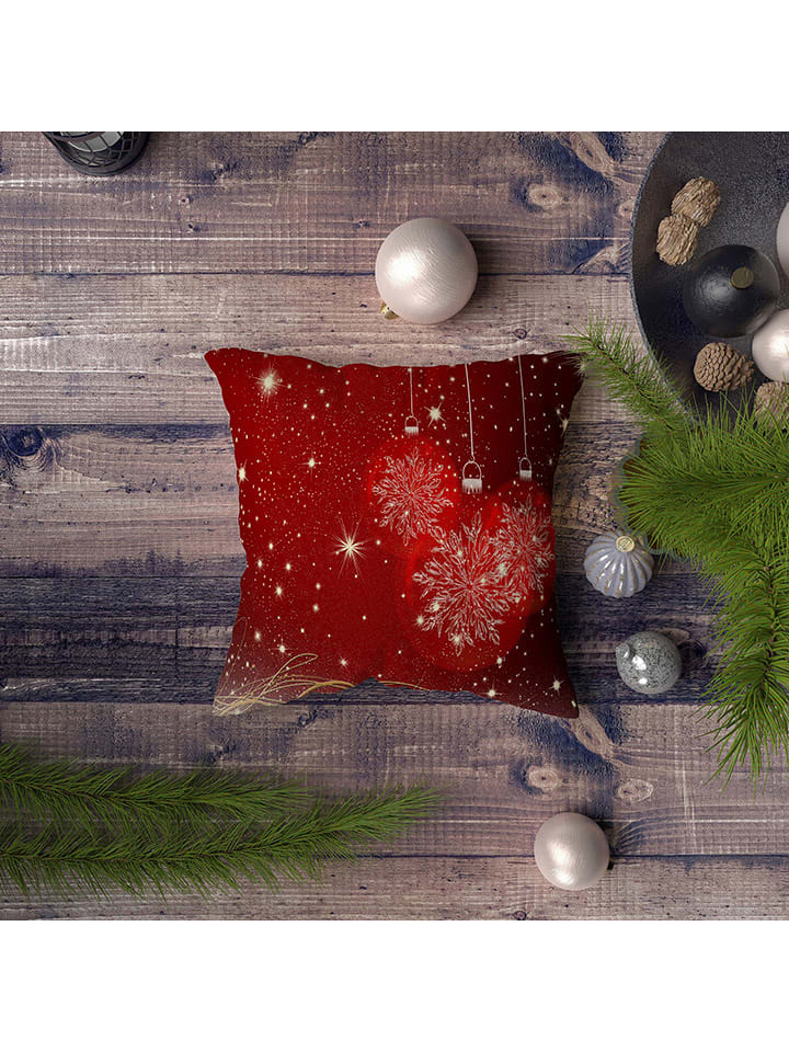 Colourful Cotton Poduszka w kolorze czerwonym rozmiar: 43x43 cm