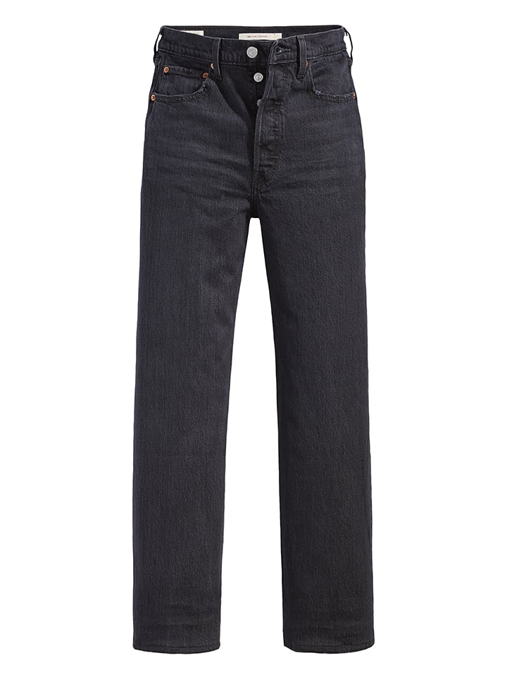 Dżinsy - Straight fit - w kolorze czarnym