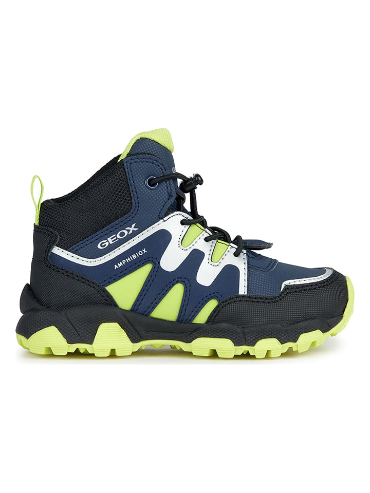 Geox Botki zimowe "Magnetar" w kolorze czarno-zielonym rozmiar: 34