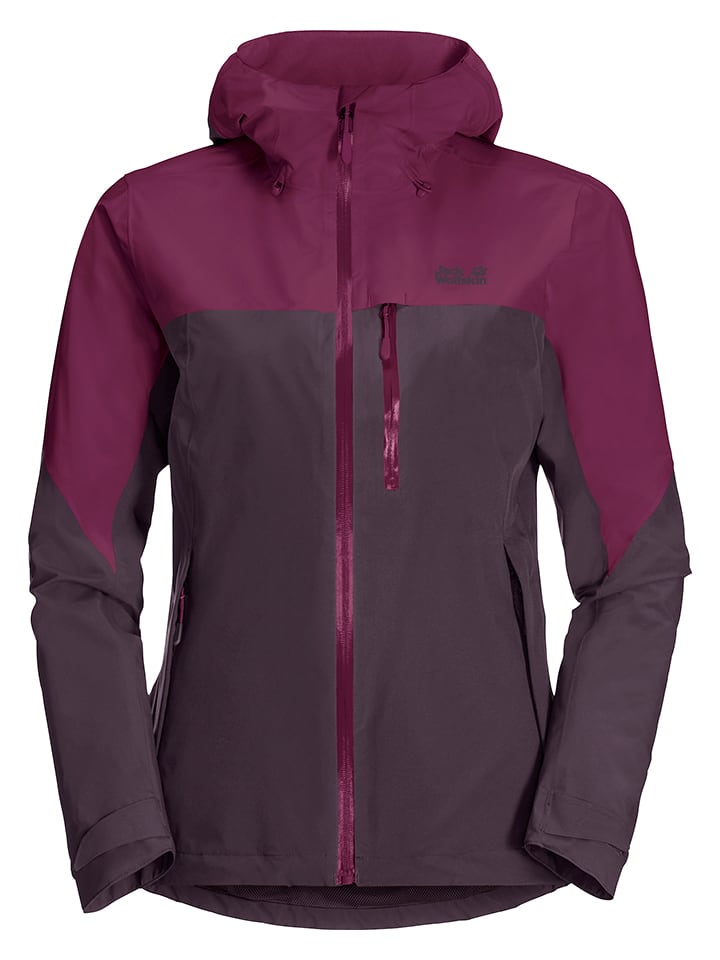 Jack Wolfskin Kurtka przeciwdeszczowa "Go Hike" w kolorze fioletowym rozmiar: XS
