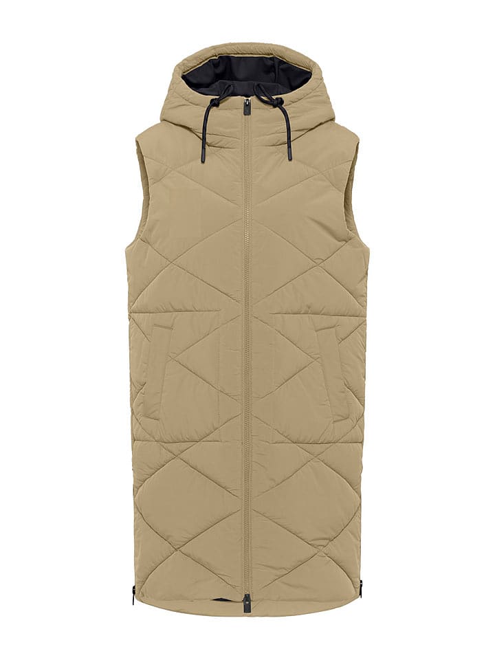 ELBSAND Kamizelka pikowana "Yara" w kolorze szarobrązowym rozmiar: M