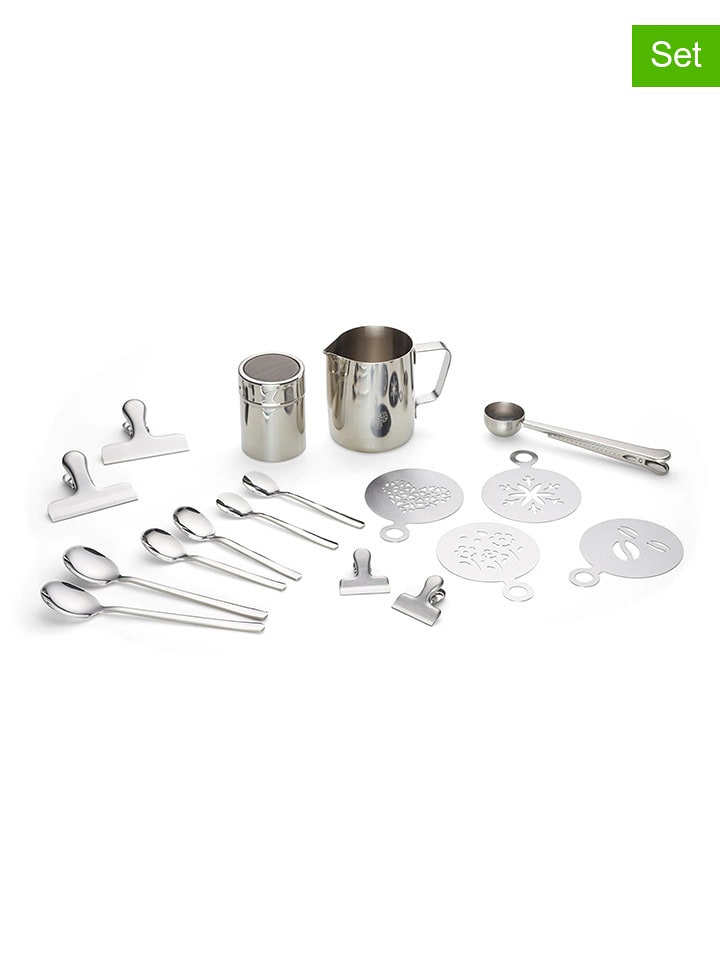 Echtwerk 23-częściowy zestaw w kolorze srebrnym do kawy rozmiar: onesize