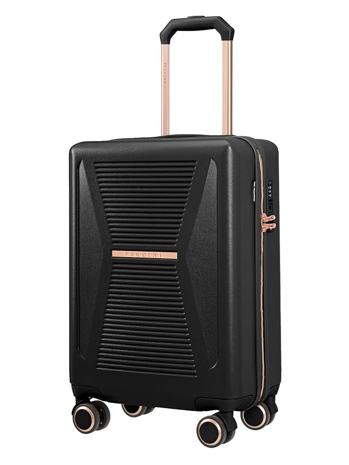 Puccini Walizka "Malibu" w kolorze czarnym - 36,5 x 55 x 20 cm rozmiar: onesize